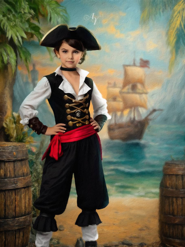 Child Pirate Customized Photo Paintings - Boys and Girls