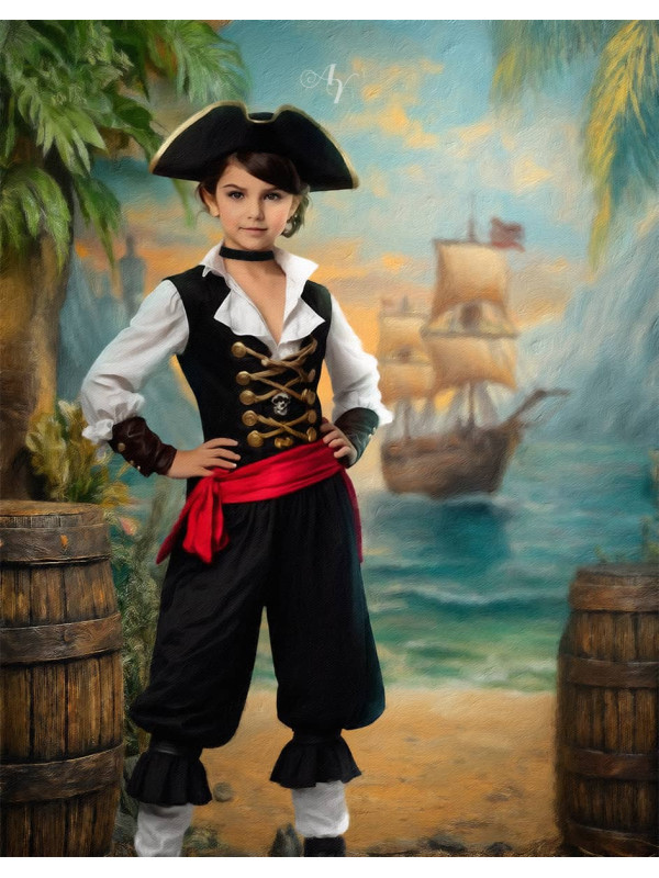 Child Pirate Customized Photo Paintings - Boys and Girls