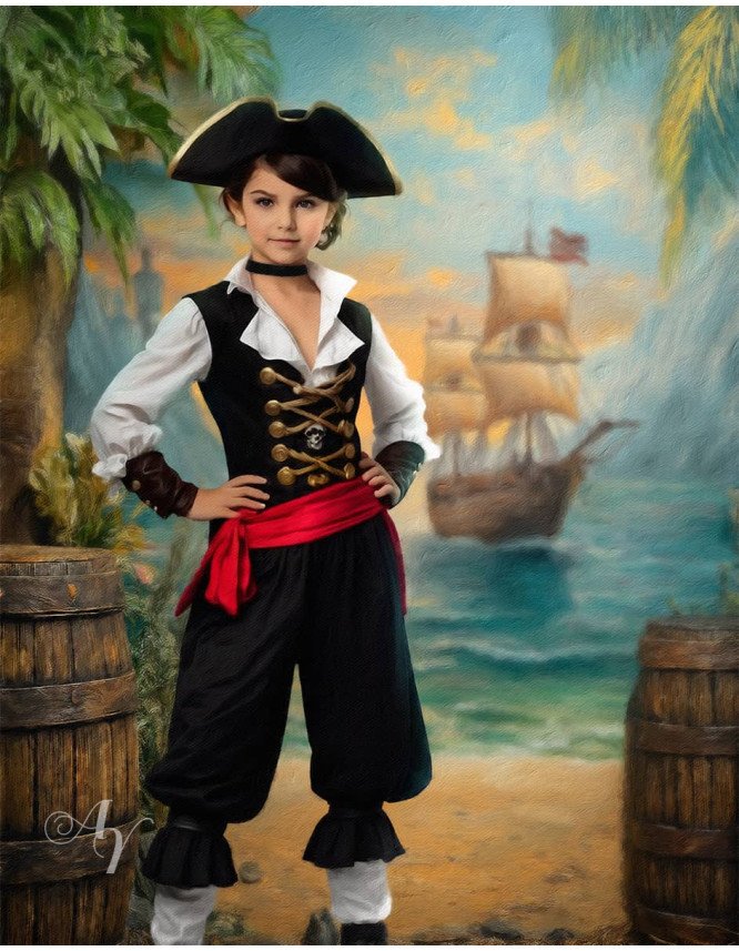 Child Pirate Customized Photo Paintings - Boys and Girls Child Pirate Customized Photo Paintings - Boys and Girls