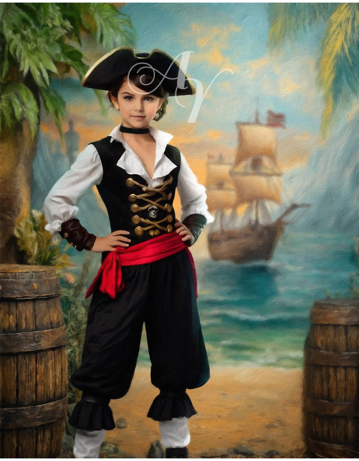 Child Pirate Customized Photo Paintings - Boys and Girls Child Pirate Customized Photo Paintings - Boys and Girls