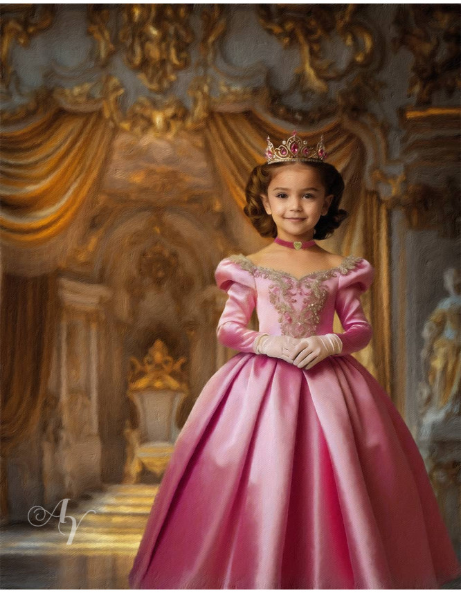 Child Queen Fairytale Customized Photo Paintings Child Queen Fairytale Customized Photo Paintings