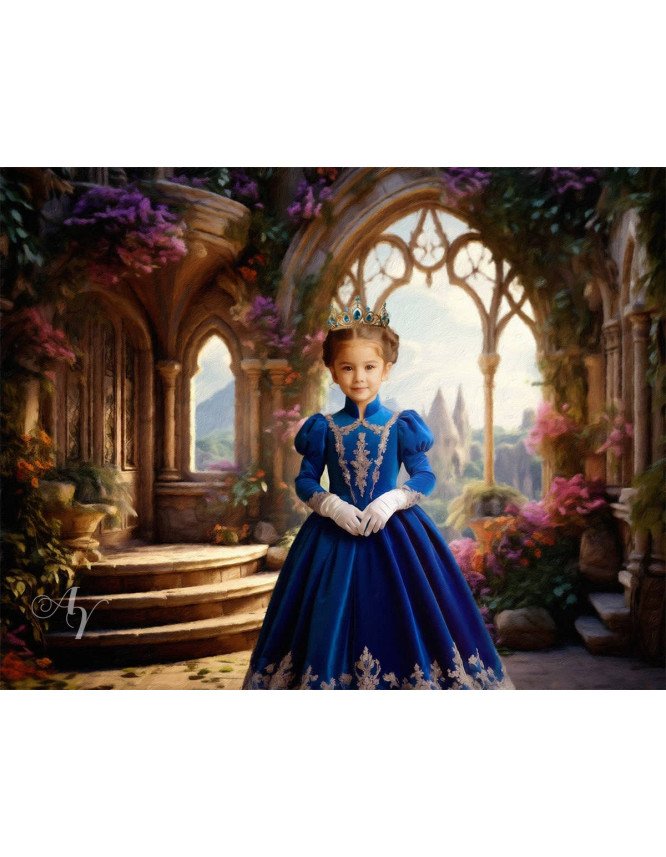 Child Queen Fairytale Customized Photo Paintings Child Queen Fairytale Customized Photo Paintings
