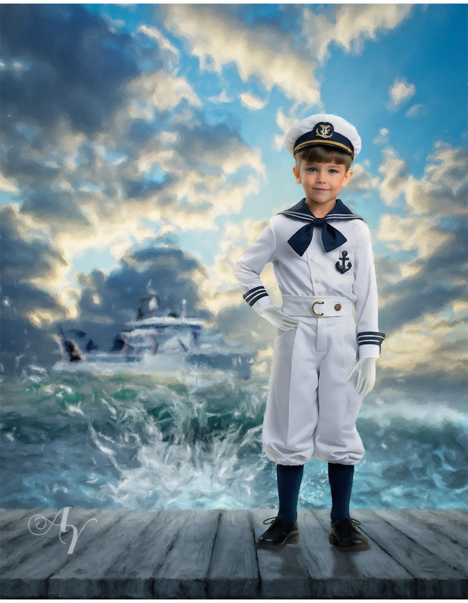 Child Military Customized Photo Painting - Boys and Girls Child Military Customized Photo Painting - Boys and Girls