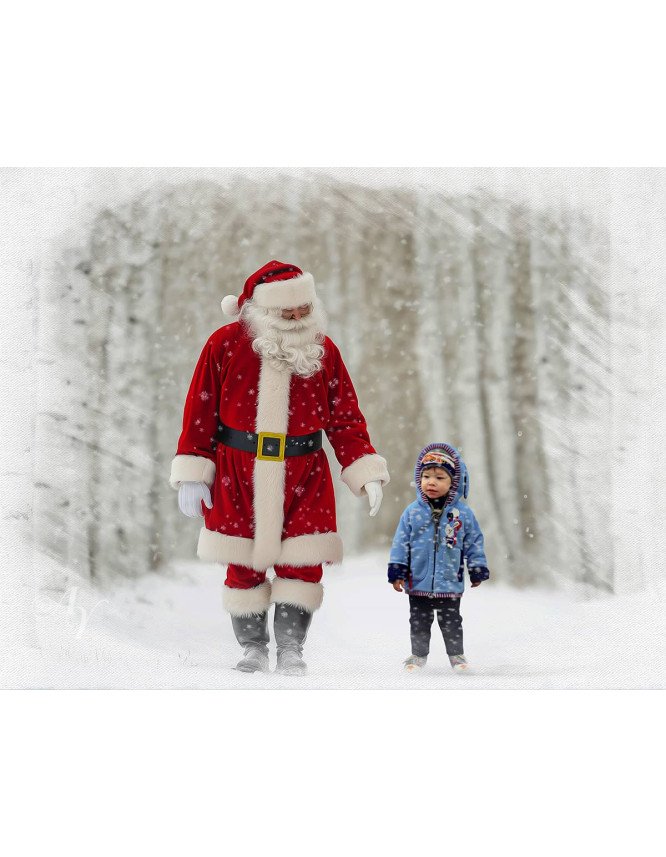 Child Winter - Holiday Customized Photo Paintings Child Winter - Holiday Customized Photo Paintings