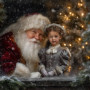 Window with Santa Child Customized Photo Paintings