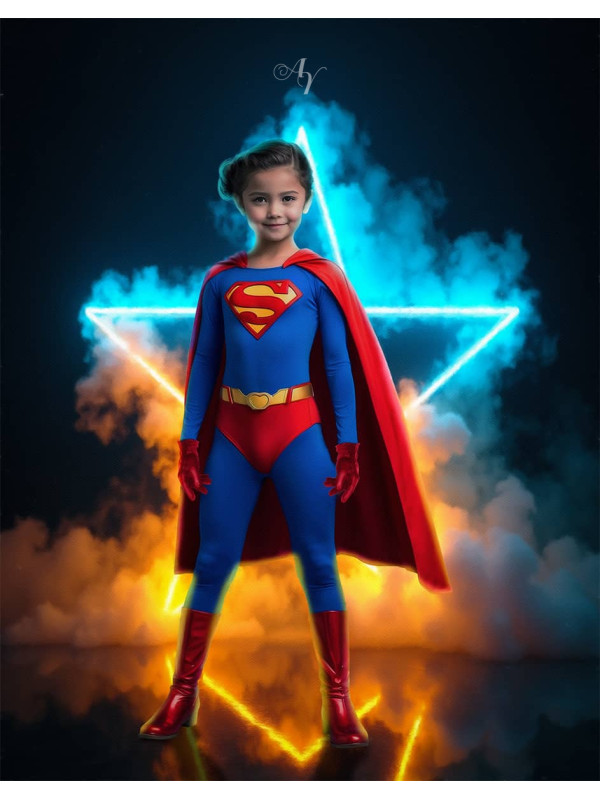 Child Superheroes Fantasy Customized Photo Paintings