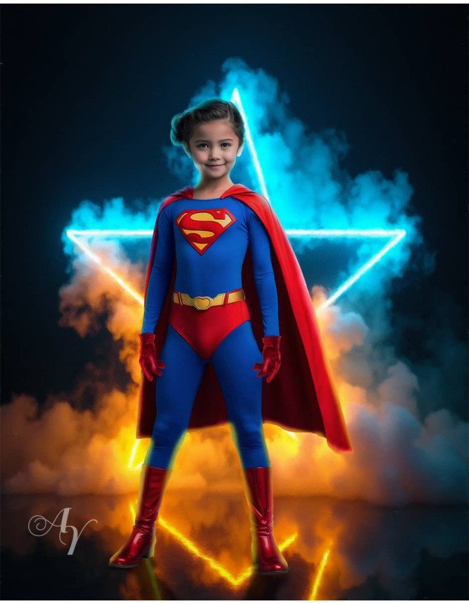 Child Superheroes Fantasy Customized Photo Paintings Child Superheroes Fantasy Customized Photo Paintings