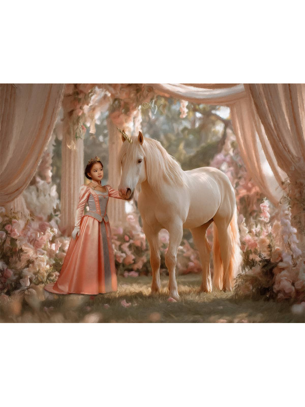 Child Princess - Unicorn Customized Photo Paintings