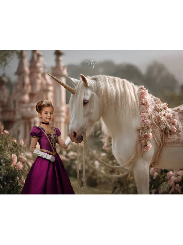 Child Princess - Unicorn Customized Photo Paintings