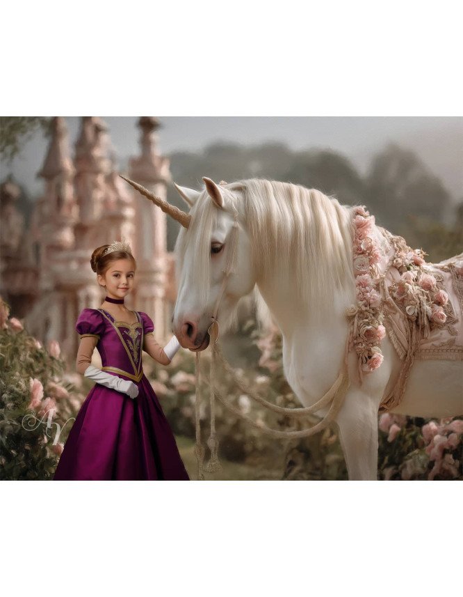 Child Princess - Unicorn Customized Photo Paintings Child Princess - Unicorn Customized Photo Paintings
