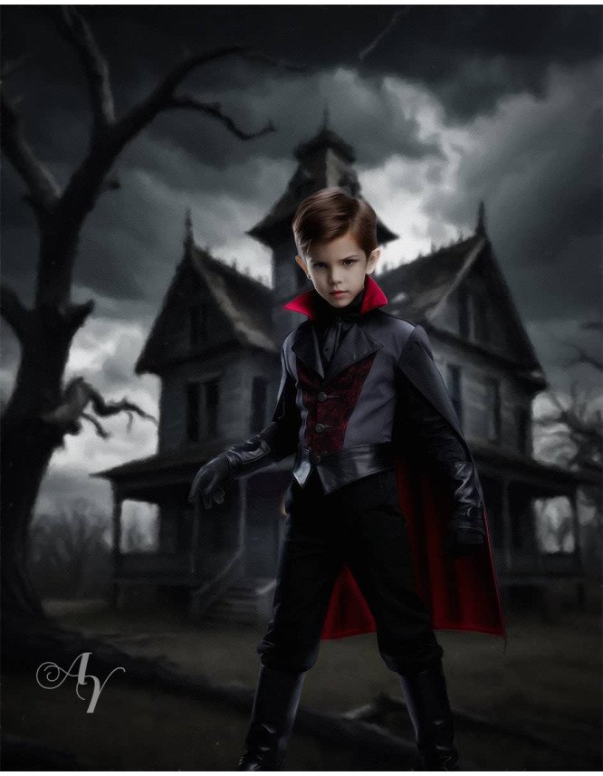 Child Vampire Fantasy Customized Photo Paintings Child Vampire Fantasy Customized Photo Paintings
