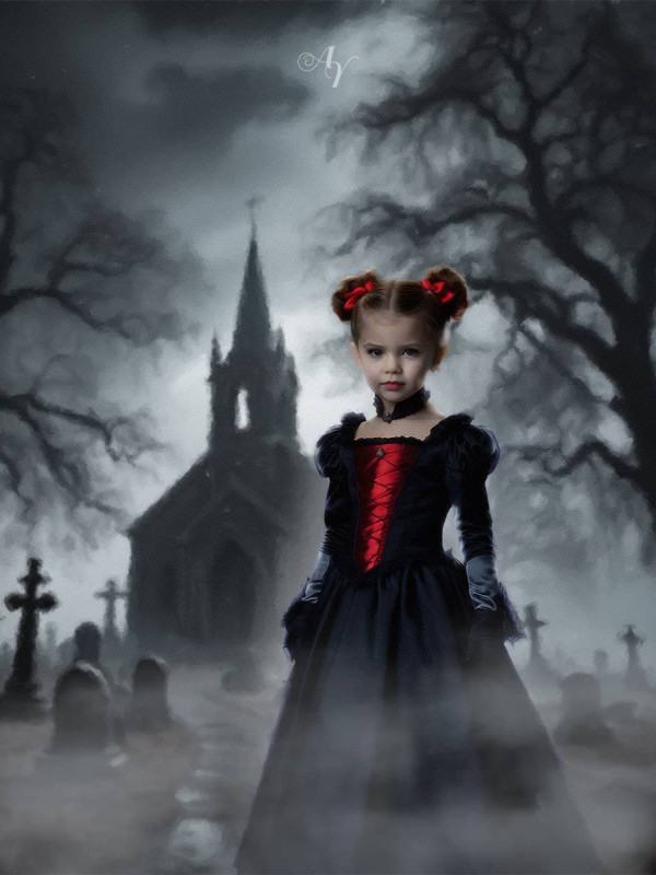 Child Vampire Fantasy Customized Photo Paintings