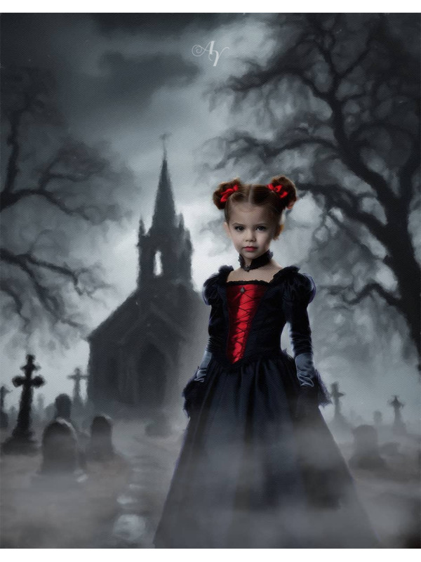 Child Vampire Fantasy Customized Photo Paintings