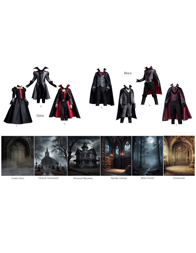 Child Vampire Fantasy Customized Photo Paintings Child Vampire Fantasy Customized Photo Paintings