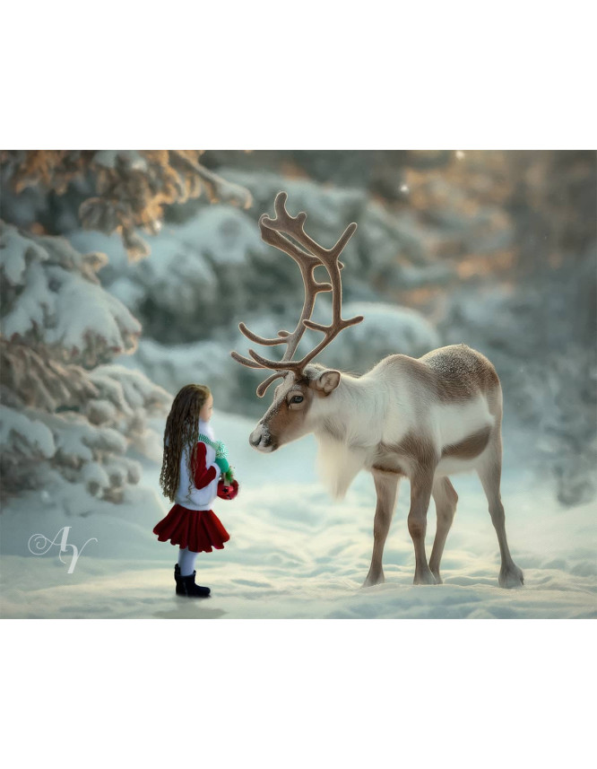 Child Winter - Holiday Customized Photo Paintings Child Winter - Holiday Customized Photo Paintings