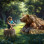 Child and Brown Bear Customized Photo Paintings