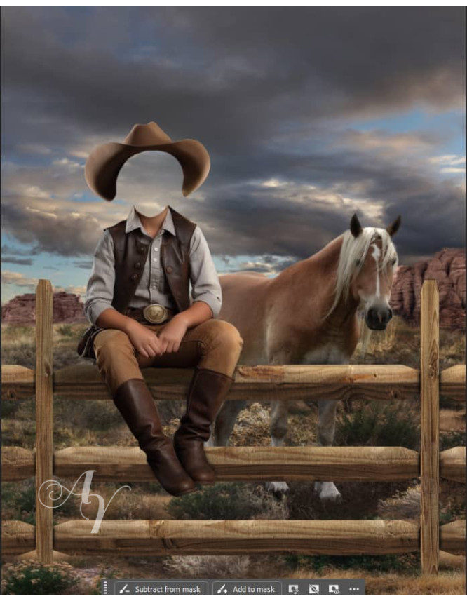 Young Cowboy - Cowgirl Customized Photo Paintings Young Cowboy - Cowgirl Customized Photo Paintings