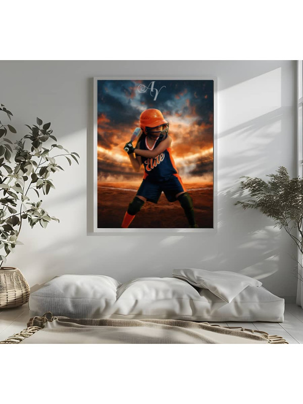 Baseball Star Keepsake Customized Photo Paintings
