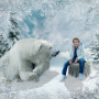 Child and Polar Bear Custom Portrait Paintings