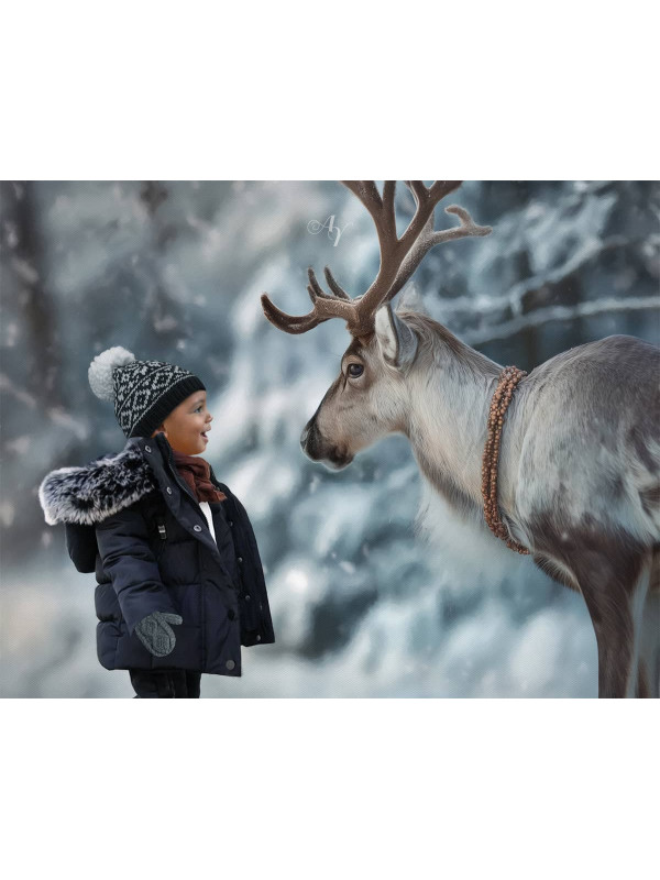 Child Winter - Holiday Customized Photo Paintings