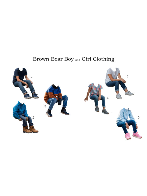 Child and Brown Bear Customized Photo Paintings
