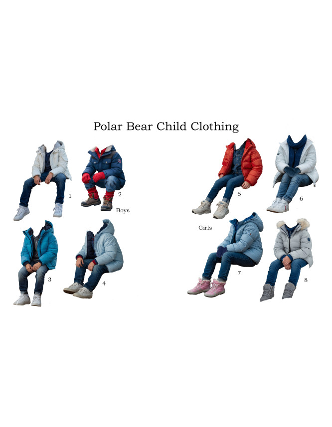 Child and Polar Bear Custom Portrait Paintings