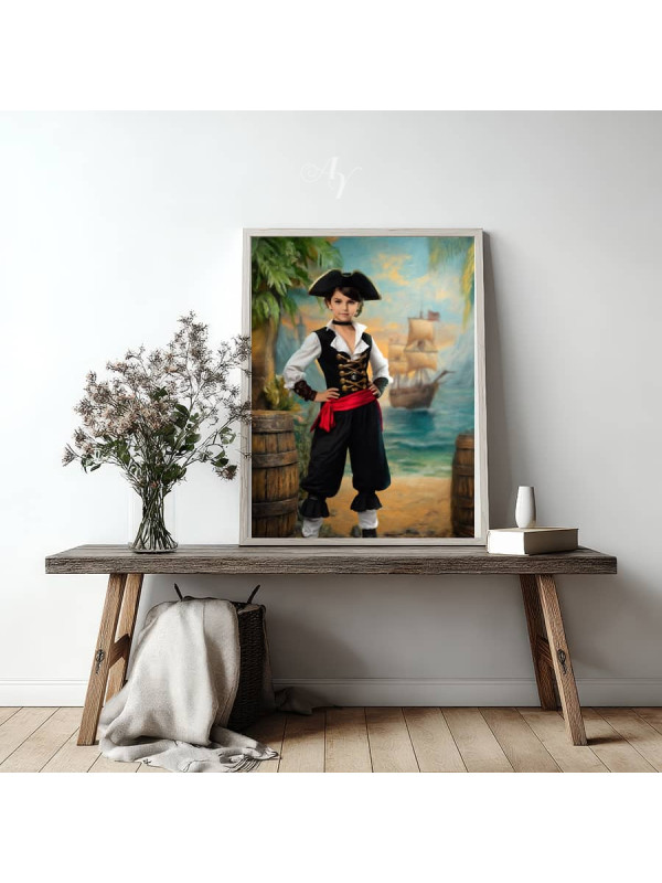 Child Pirate Customized Photo Paintings - Boys and Girls