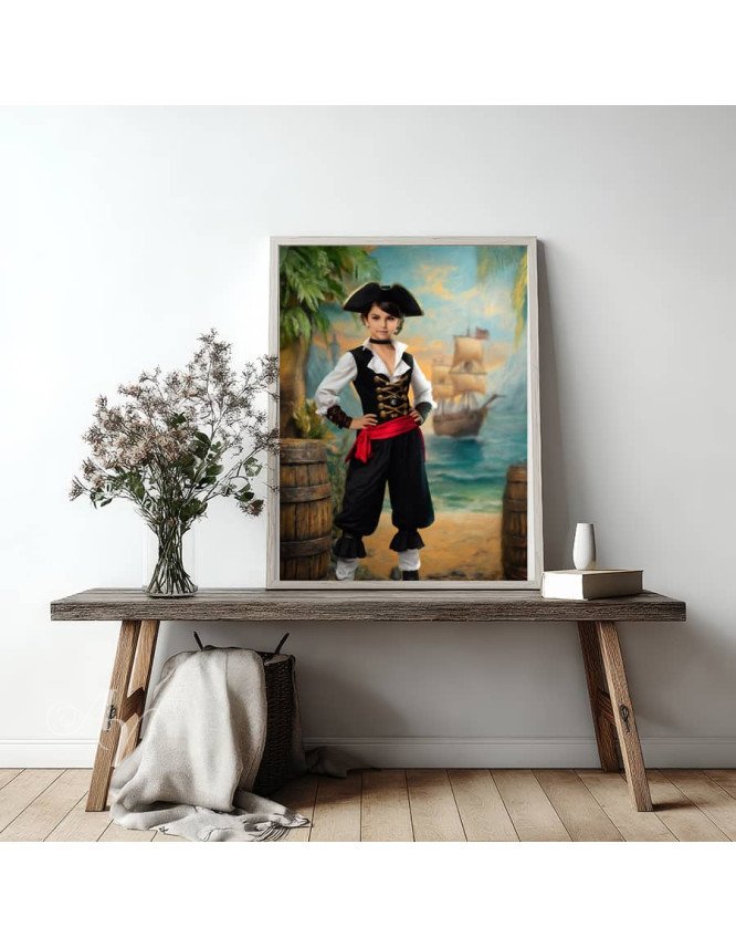 Child Pirate Customized Photo Paintings - Boys and Girls Child Pirate Customized Photo Paintings - Boys and Girls