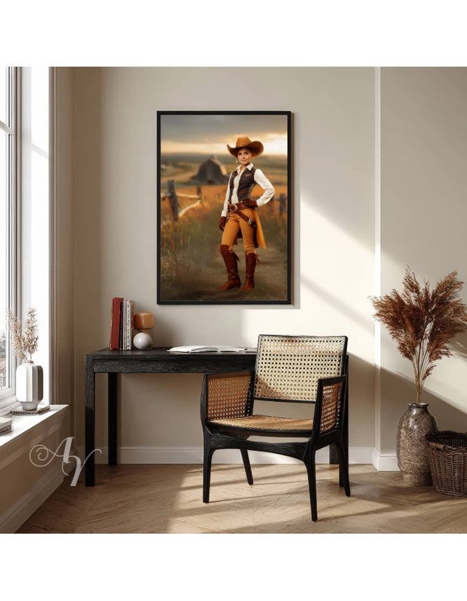 Child Cowboy - Cowgirl Customized Photo Paintings Child Cowboy - Cowgirl Customized Photo Paintings