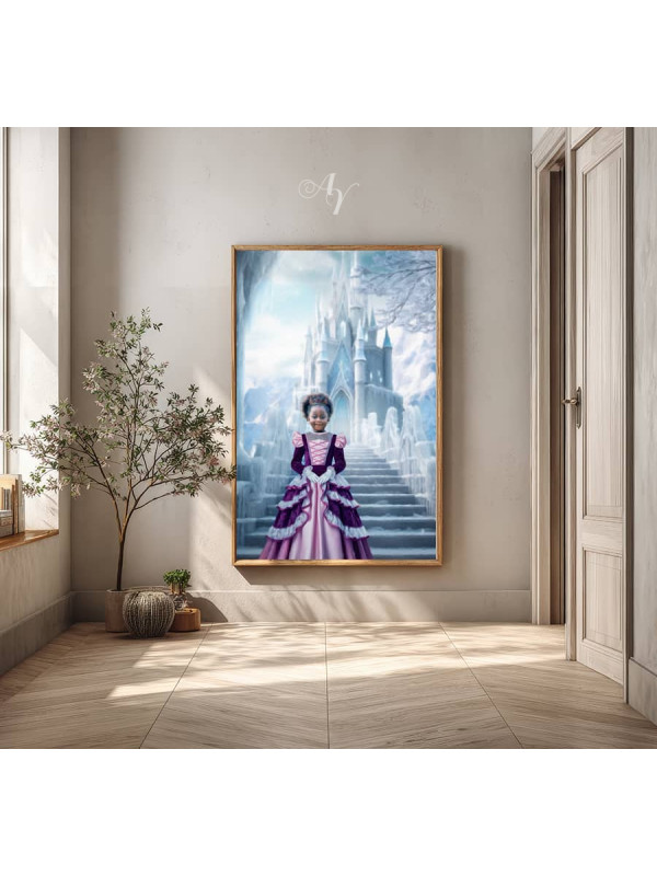 Child Ice Castle Princess Customized Photo Paintings