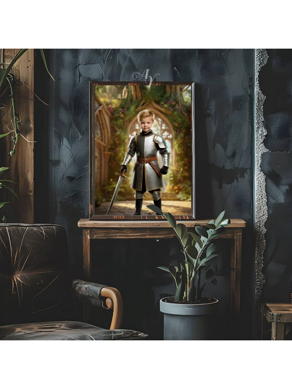 Child Knight Fantasy Customized Photo Paintings