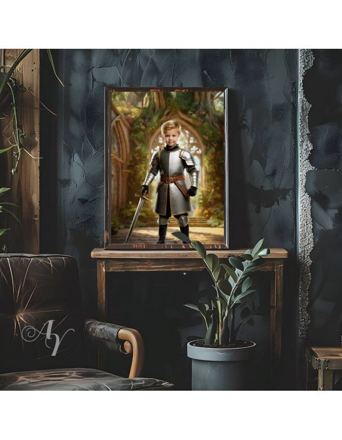 Child Knight Fantasy Customized Photo Paintings Child Knight Fantasy Customized Photo Paintings