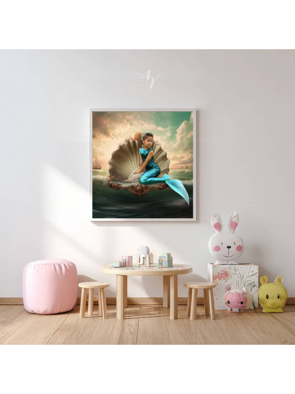 Child Mermaid Fairytale Customized Photo Paintings
