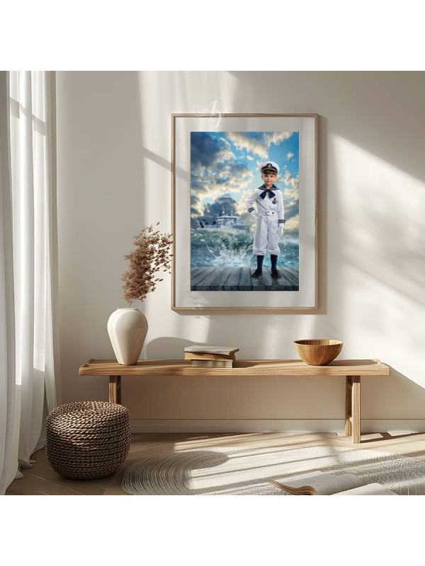 Child Military Customized Photo Painting - Boys and Girls