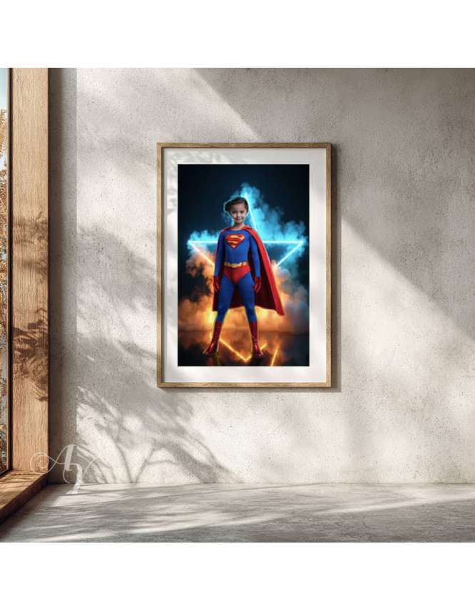 Child Superheroes Fantasy Customized Photo Paintings