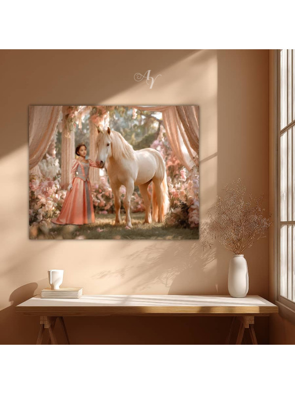 Child Princess - Unicorn Customized Photo Paintings