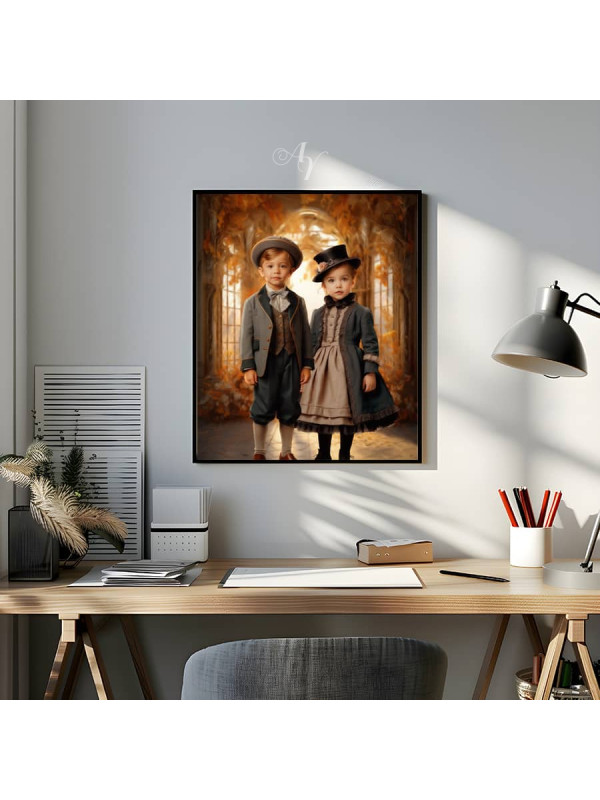 Victorian Atrium Child Customized Photo Paintings