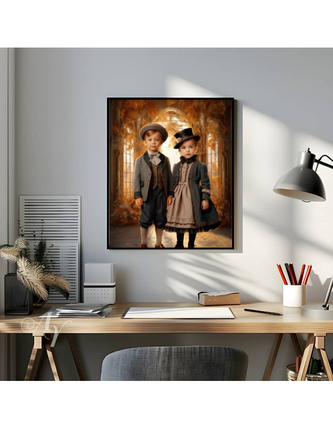 Victorian Atrium Child Customized Photo Paintings Victorian Atrium Child Customized Photo Paintings