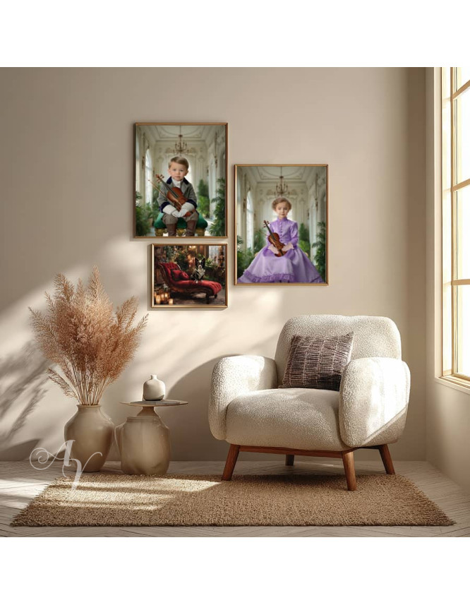 Victorian White Music Room Child Customized Photo Paintings Victorian White Music Room Child Customized Photo Paintings