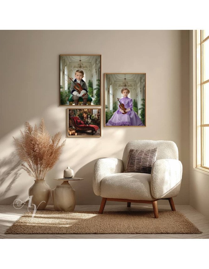 Victorian White Music Room Child Customized Photo Paintings Victorian White Music Room Child Customized Photo Paintings